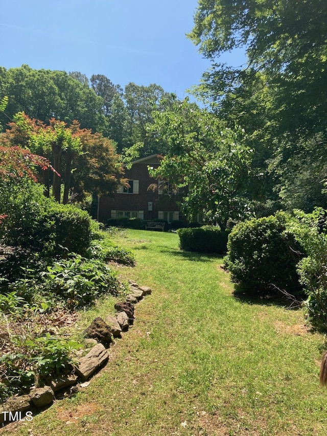 view of grassy yard