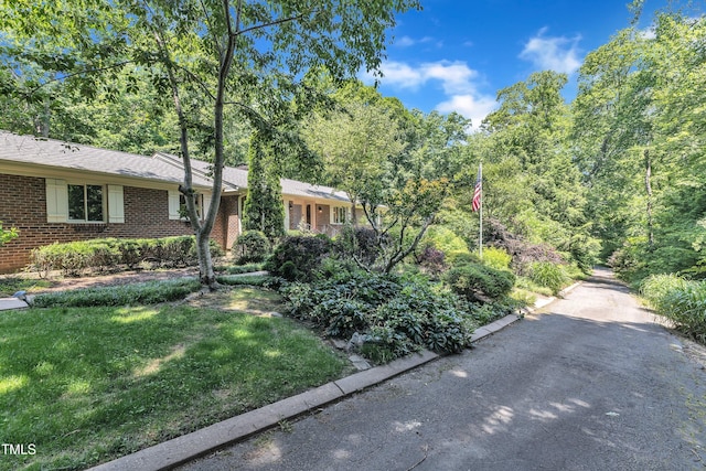 10909 Raven Rock Dr, Raleigh, NC 27614 - view of front of house featuring brick siding and a front yard