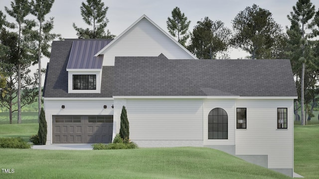 913 Tyrrell Rd, Raleigh, NC 27609 - view of front of home featuring a front yard and a garage