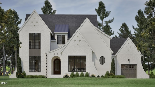 913 Tyrrell Rd, Raleigh, NC 27609 - view of front facade featuring a front lawn and brick siding