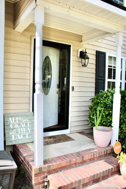 429 Bristlecone Rd, Fayetteville, NC 28311 - view of exterior entry with covered porch