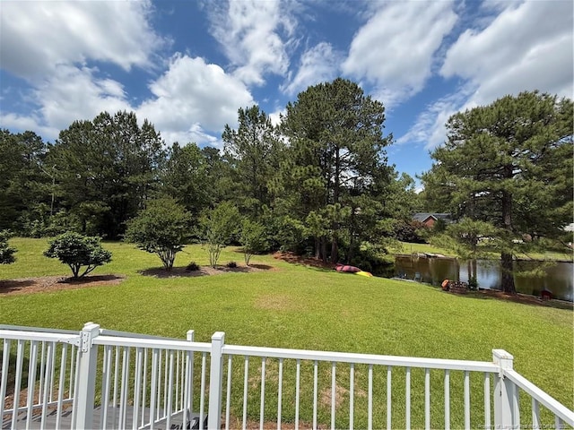 73 Night Heron Ct, Sanford, NC 27332 - view of green lawn featuring a water view