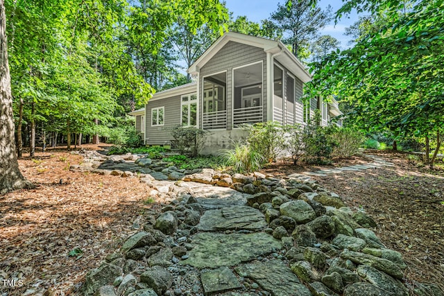 289 Stoneview, Pittsboro, NC 27312 - view of front of home featuring a sunroom