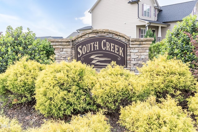 view of community sign