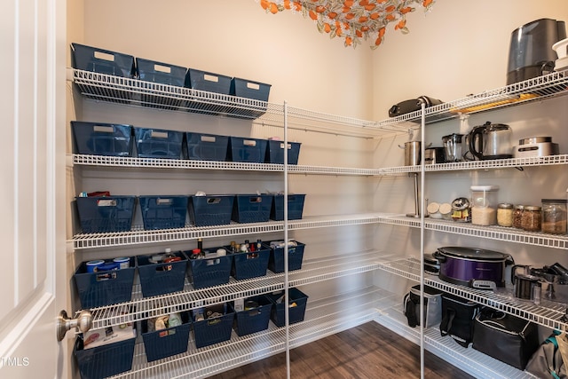 view of storage area