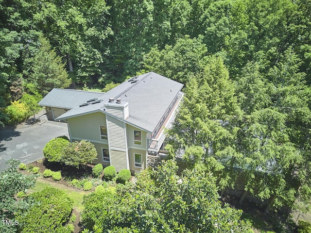 view from above of property