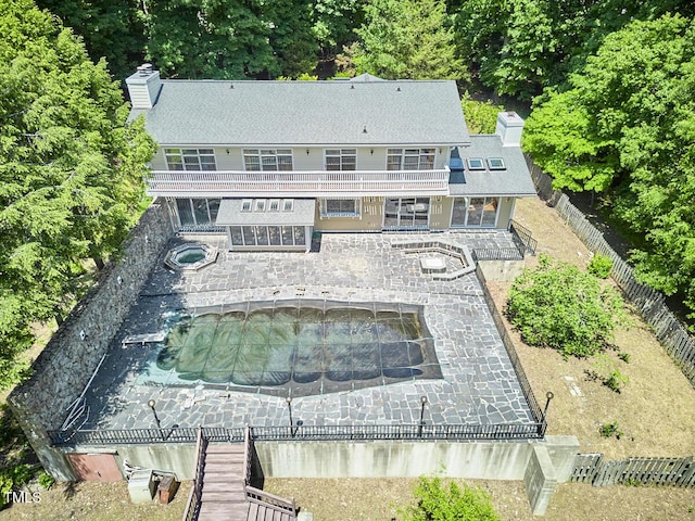 aerial view of property and surrounding area