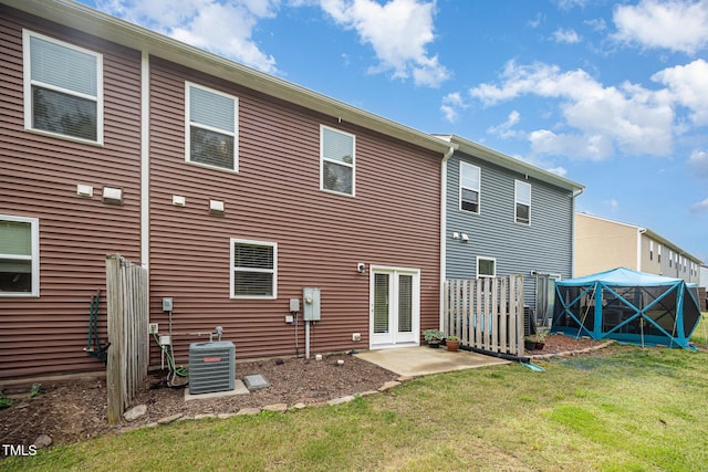 3403 Cardinal Lake Dr, Durham, NC 27704 - back of property with central AC