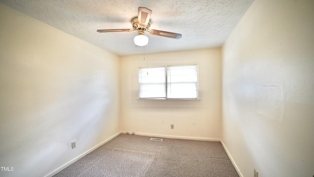 2121 Lombardy Dr, Fayetteville, NC 28304 - carpeted spare room featuring ceiling fan, baseboards, and a textured ceiling