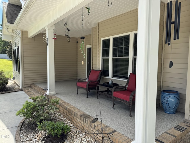 view of patio / terrace featuring covered porch