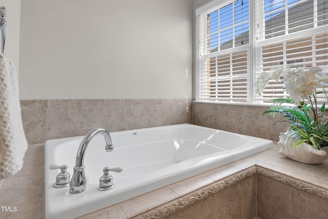 full bathroom with a bath