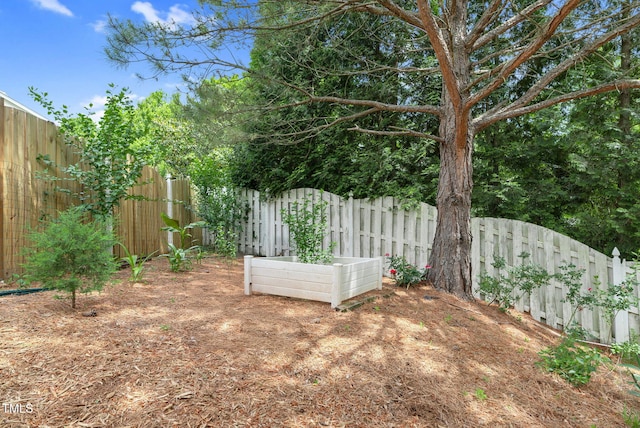 view of fenced backyard