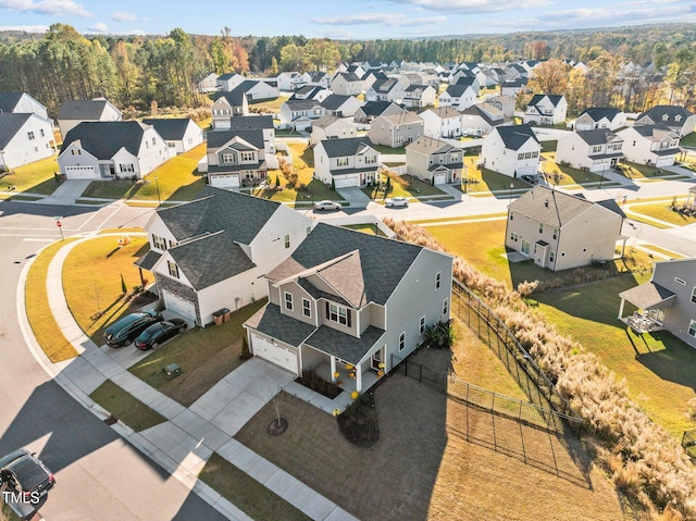 aerial perspective of suburban area