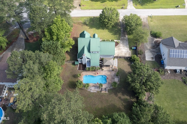 bird's eye view of a pool