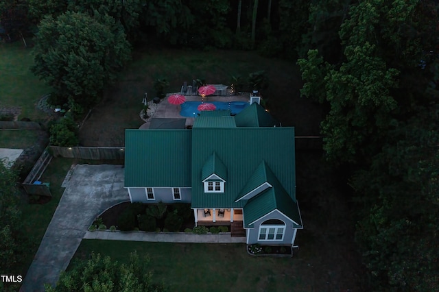 view from above of property