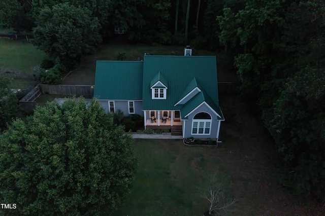 view from above of property