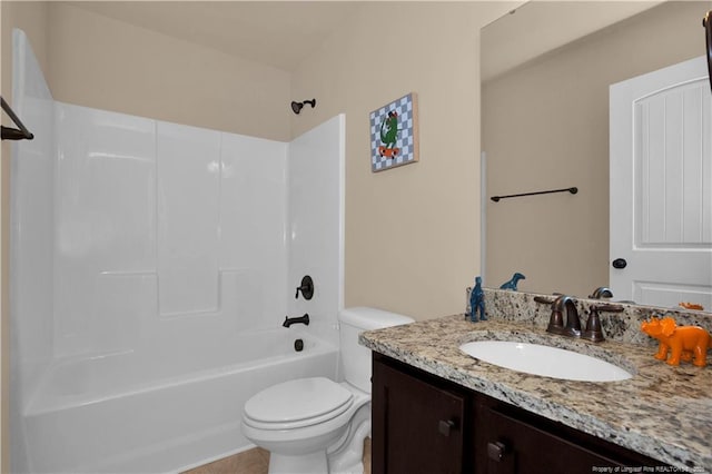 1401 Draw Bridge Ln, Fayetteville, NC 28312 - bathroom with toilet, vanity, and shower / tub combination
