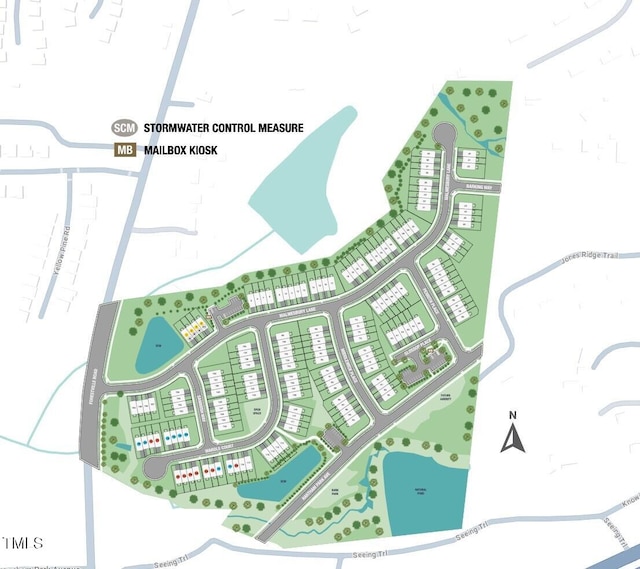 map showing property parcels