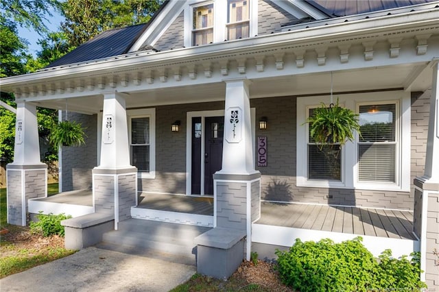 305 N Fayetteville St, Parkton, NC 28371 - entrance to property featuring a porch and metal roof