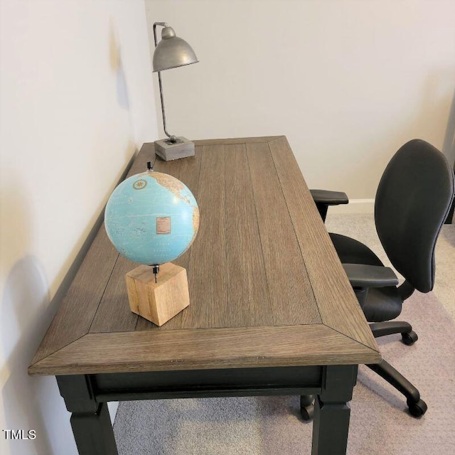 view of carpeted office