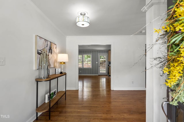 334 Westview Dr, Fayetteville, NC 28303 - entryway with wood finished floors, baseboards, and ornamental molding