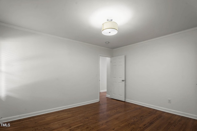 334 Westview Dr, Fayetteville, NC 28303 - spare room featuring crown molding, dark wood-type flooring, and baseboards