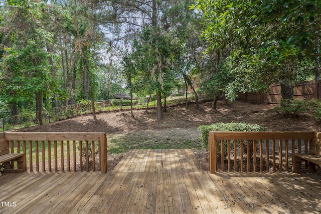 334 Westview Dr, Fayetteville, NC 28303 - wooden terrace with a fenced backyard