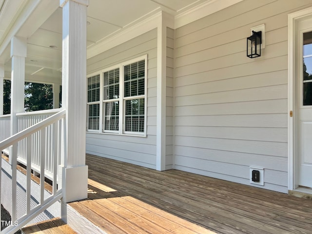 4016 Berman Edge Rd, Holly Springs, NC 27540 - wooden deck with covered porch