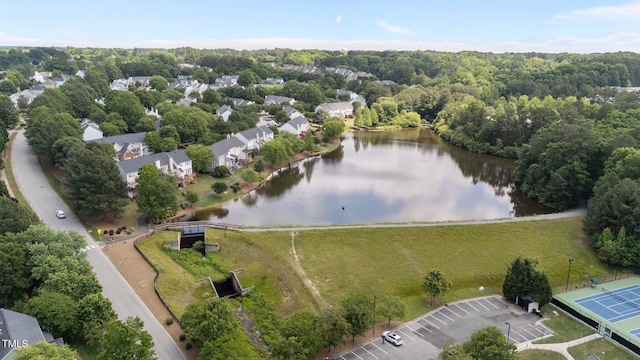 aerial overview of property's location featuring a nearby body of water