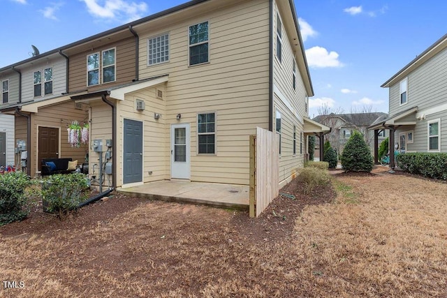 rear view of house with a patio area
