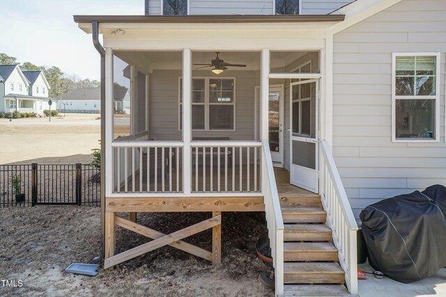 76 Freewill Pl, Raleigh, NC 27603 - wooden deck with fence and ceiling fan