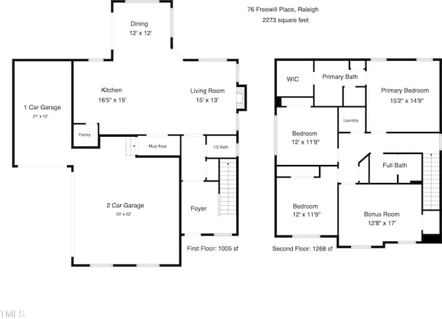 76 Freewill Pl, Raleigh, NC 27603 - property floor plan