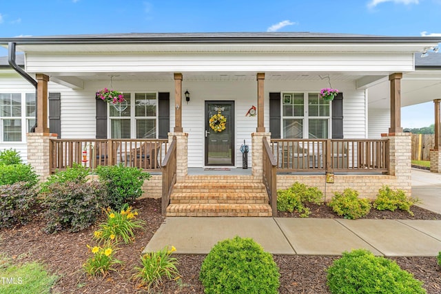 173 Longbow Dr, Middlesex, NC 27557 - view of front of house featuring covered porch