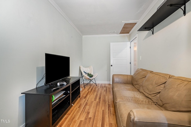 187 Ashley Woods Ct, Clayton, NC 27527 - living area featuring ornamental molding and light wood-style flooring