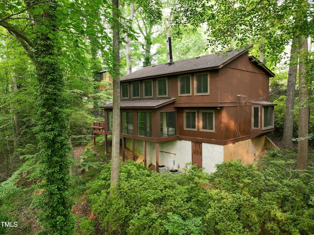 3416 Ocotea St, Raleigh, NC 27607 - back of house with a shingled roof