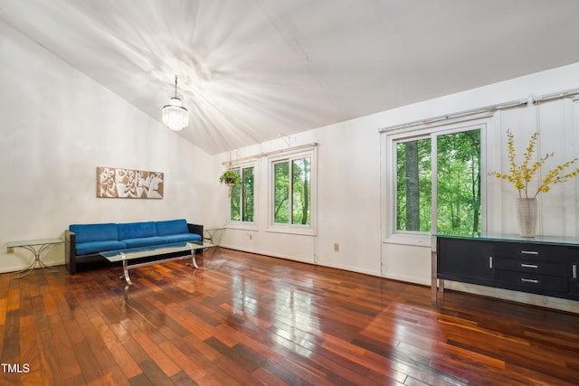 3416 Ocotea St, Raleigh, NC 27607 - sitting room with hardwood / wood-style flooring and lofted ceiling