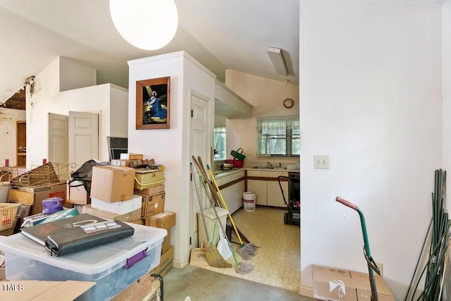 interior space featuring a sink