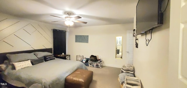 212 Placid Pond Dr, Broadway, NC 27505 - carpeted bedroom with a ceiling fan