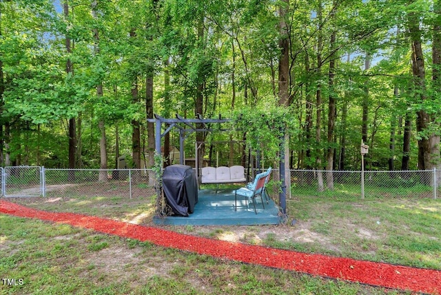 view of fenced backyard