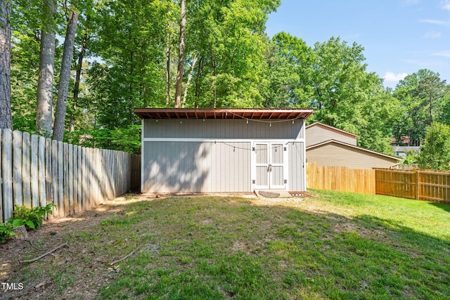 view of shed