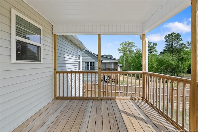 446 Placid Pond Dr, Broadway, NC 27505 - view of wooden terrace