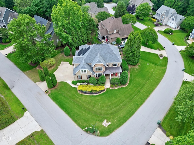 aerial view of residential area