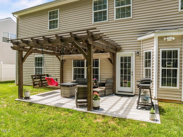 2012 Sterling Hill Dr, Fuquay Varina, NC 27526 - rear view of house with a pergola and a patio