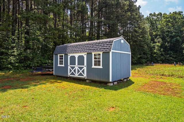view of shed