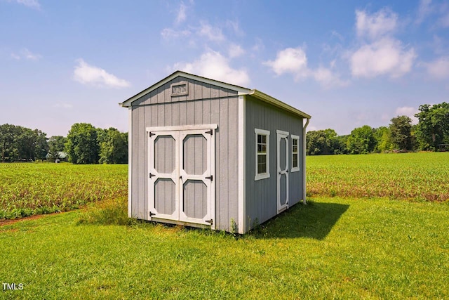 view of shed