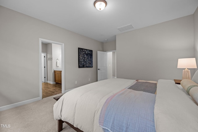 111 Chapel Run Way, Chapel Hill, NC 27517 - carpeted bedroom with baseboards and ensuite bathroom