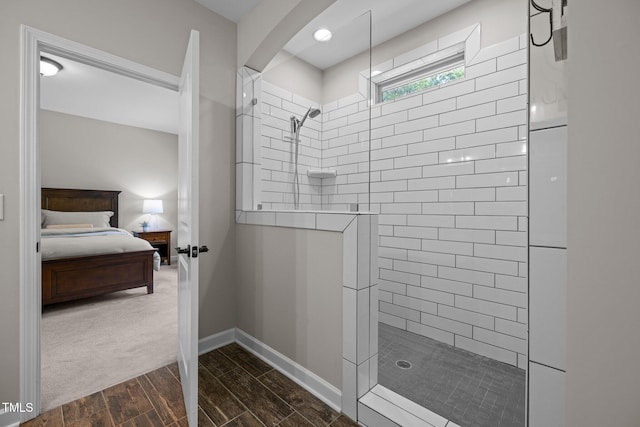 111 Chapel Run Way, Chapel Hill, NC 27517 - full bath featuring ensuite bath, walk in shower, wood finished floors, and baseboards