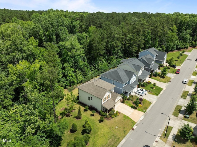 111 Chapel Run Way, Chapel Hill, NC 27517 - aerial perspective of suburban area featuring a heavily wooded area