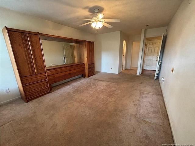 5413 Heather St, Hope Mills, NC 28348 - unfurnished bedroom with light colored carpet and ceiling fan