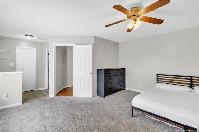 4725 Grandison Ct, Hope Mills, NC 28348 - carpeted bedroom with baseboards and ceiling fan